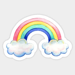 Watercolor raibow Sticker